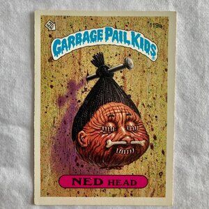 Garbage Pail Kids Card 1986 Topps - 119a Ned Head